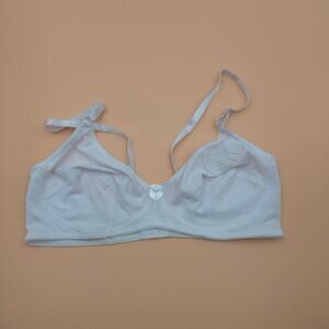 Jolie Intimates Vintage Wireless T-shirt Bra in White Size 40D